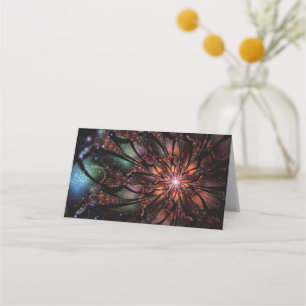 Tarjeta De Fidelización Flor de fantasía fractal suave y delicada