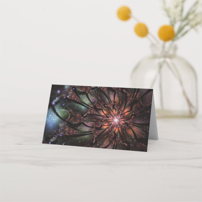 Tarjeta De Fidelización Flor de fantasía fractal suave y delicada (Anverso)