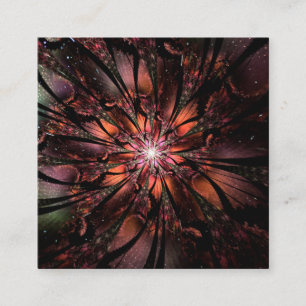 Tarjeta De Fidelización Flor de fantasía fractal suave y delicada