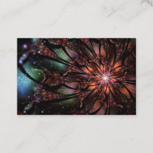 Tarjeta De Fidelización Flor de fantasía fractal suave y delicada