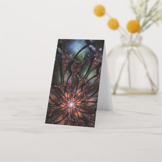 Tarjeta De Fidelización Flor de fantasía fractal suave y delicada (Anverso)