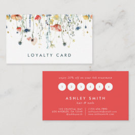 Tarjeta De Fidelización Flor silvestre vibrante