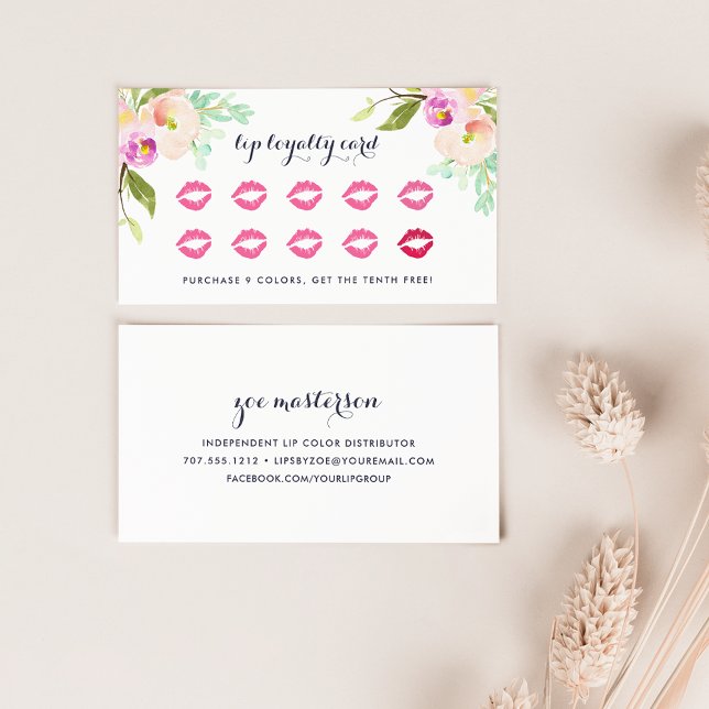 Tarjeta De Fidelización Floral moderna | Lealtad de belleza (Subido por el creador)