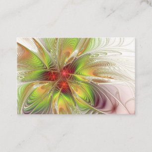 Tarjeta De Fidelización Flores de fantasía fractal blandas y tendientes