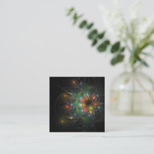Tarjeta De Fidelización Flores de fantasía fractal blandas y tendientes
