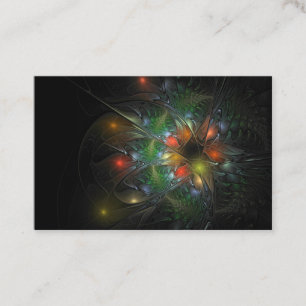 Tarjeta De Fidelización Flores de fantasía fractal blandas y tendientes