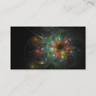 Tarjeta De Fidelización Flores de fantasía fractal blandas y tendientes