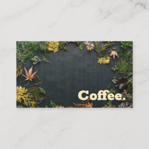 Tarjeta De Fidelización Foliage de hojas Café Mínimo simple   Estilo R