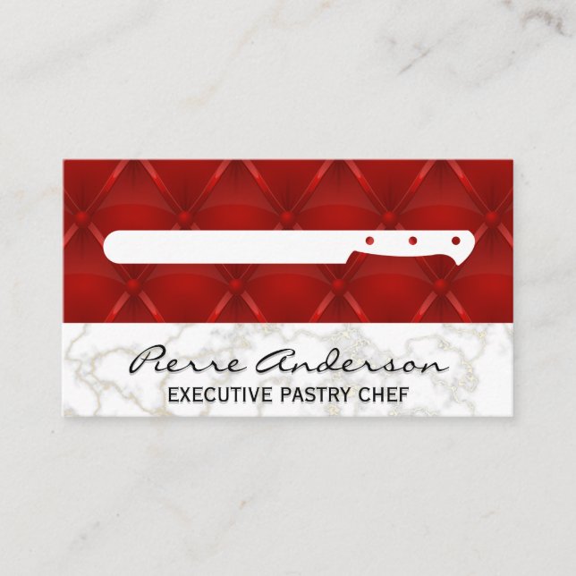 Tarjeta De Fidelización Fondo de colador culinario de cuero de Cuchillo (Anverso)