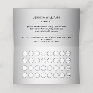 Tarjeta De Fidelización Fondo gris borroso flor Gerbera borrosa