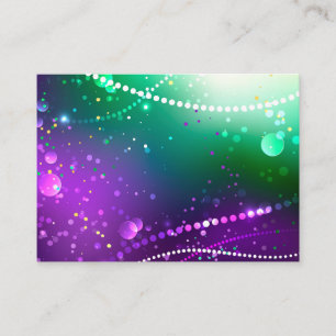 Tarjeta De Fidelización Fondo morado festivo Mardi Gras