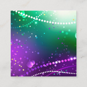Tarjeta De Fidelización Fondo morado festivo Mardi Gras