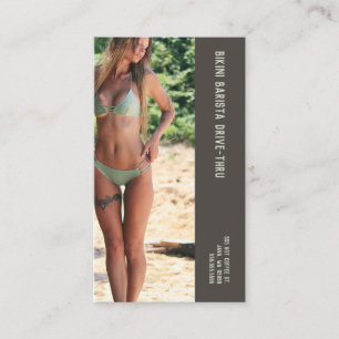 Tarjeta De Fidelización Foto Moss Bikini Barista Café de doble número