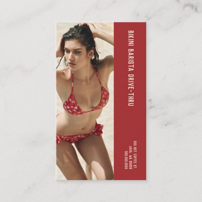 Tarjeta De Fidelización Fotografía: Café Bikini Barista de doble número (Anverso)