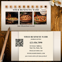 Tarjeta De Fidelización Fotos de código QR con logotipo moderno