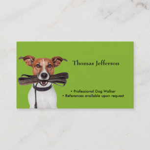 Tarjeta De Fidelización Funny Dog Walker Business Card