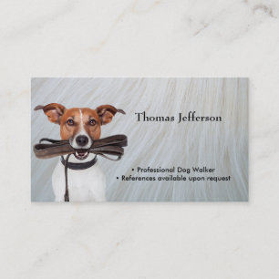 Tarjeta De Fidelización Funny Dog Walker Business Card
