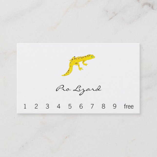 Tarjeta De Fidelización Gecko del leopardo (Anverso)