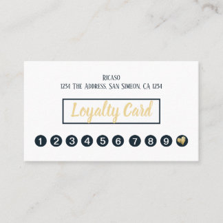Tarjeta De Fidelización Gold Heart 10.ª cita personalizada