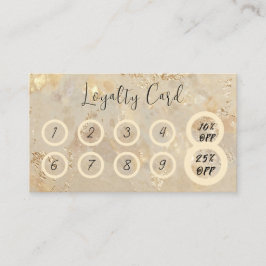 Tarjeta De Fidelización Gold Opal Custom Business Loyalty Punch Card
