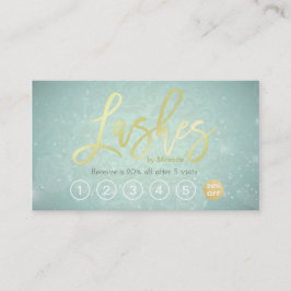 Tarjeta De Fidelización Golpea de lealtad a artista de maquillaje de oro