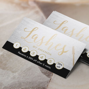 Tarjeta De Fidelización Golpea de lealtad a artista de maquillaje de oro