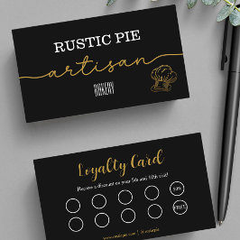 Tarjeta De Fidelización Gorra del Chef del Artisan Gold Baker Bakery de c