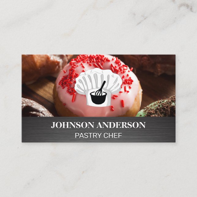 Tarjeta De Fidelización Gorro de chef | Mezcla de Whisk y Bowl (Anverso)