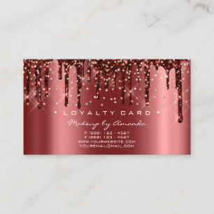 Tarjeta De Fidelización Goteo del confeti del artista de maquillaje del