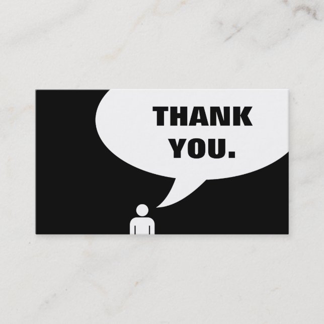 Tarjeta De Fidelización gracias. (lealtad del cliente) (Anverso)