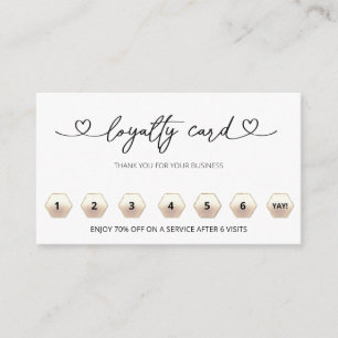 Tarjeta De Fidelización *~* Gracias QR LOGO Rewards Hearts