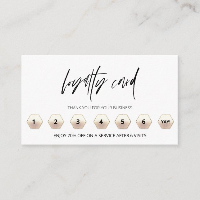 Tarjeta De Fidelización *~* Gracias QR LOGO Rewards Moderno (Anverso)