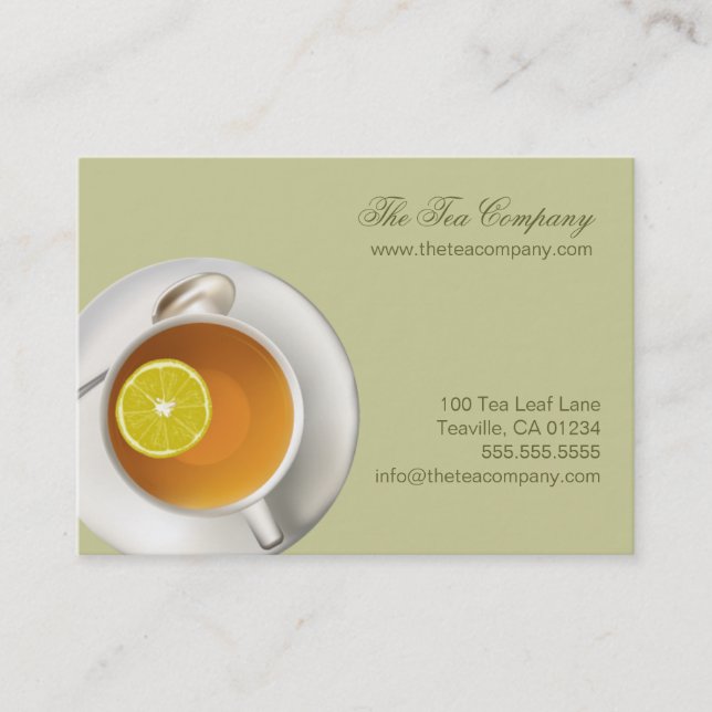 Tarjeta De Fidelización Green Tea Shoppe Business and Punch Cards (Anverso)