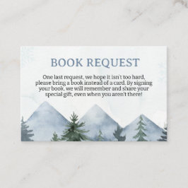 Tarjeta De Fidelización Grey Wilderness Baby Shower Book Request Insert