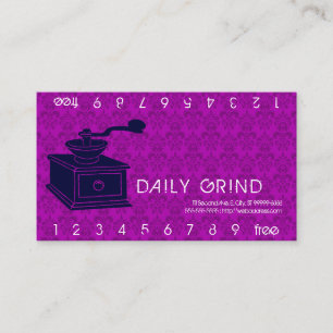 Tarjeta De Fidelización Grinder el café/punzón de fidelidad