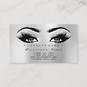 Tarjeta De Fidelización Gris de los gris plateados del latigazo del salón