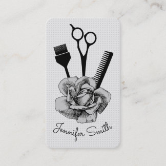 Tarjeta De Fidelización gris gris del vintage del estilista elegante del