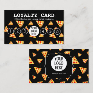 Tarjeta De Fidelización Guay y las rebanadas de pizza divertidas Patrón de