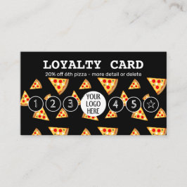 Tarjeta De Fidelización Guay y las rebanadas de pizza divertidas Patrón de