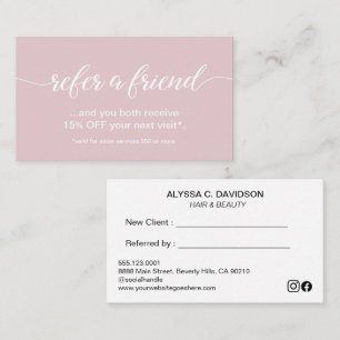 Tarjeta De Fidelización Guión elegante simple que hace referencia a un ami
