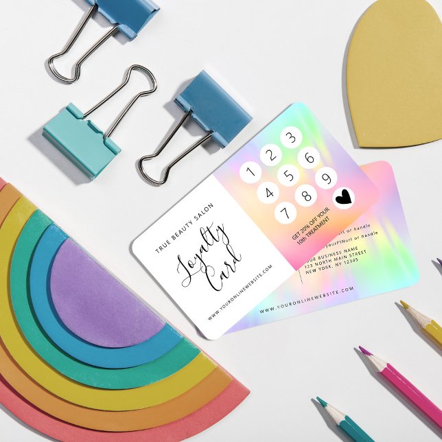 Tarjeta De Fidelización Guión iris holográfico irlandés de Unicornio (Subido por el creador)