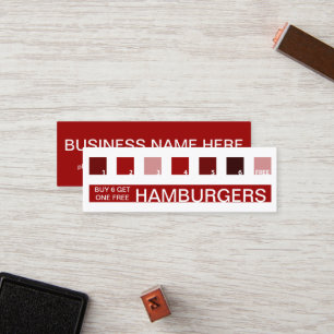 Tarjeta De Fidelización HAMBURGUESAS apreciación al cliente (mod cuadrados
