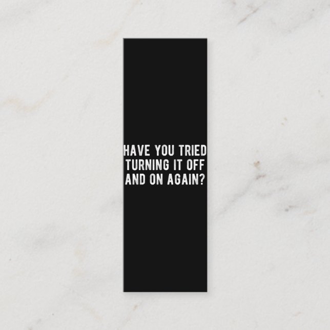 Tarjeta De Fidelización ¿Has Intentado Apagarlo Una Y Otra Vez? (Anverso)