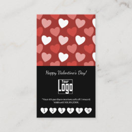Tarjeta De Fidelización Heart Pattern Valentine's Day Portrait Format