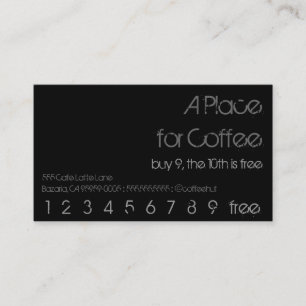 Tarjeta De Fidelización Héroe del sacador de la bebida del café