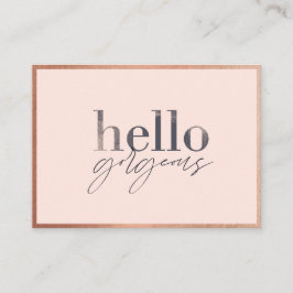 Tarjeta De Fidelización Hola Encantador, Gracias Por Su Belleza Empresaria