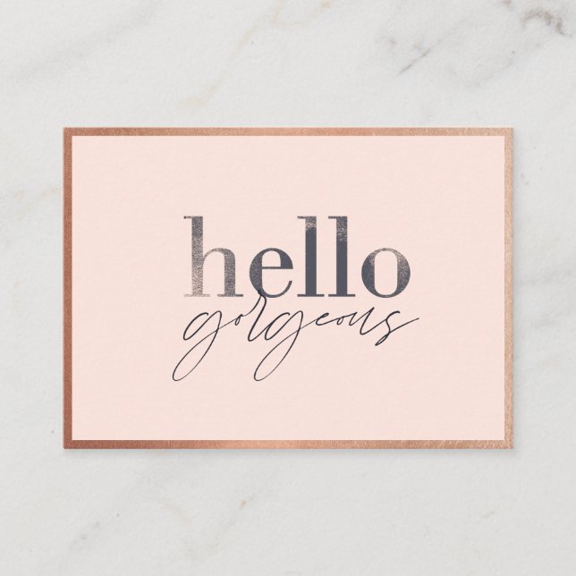 Tarjeta De Fidelización Hola Encantador, Gracias Por Su Belleza Empresaria (Anverso)