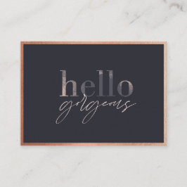 Tarjeta De Fidelización Hola Encantador, Gracias Por Su Belleza Empresaria