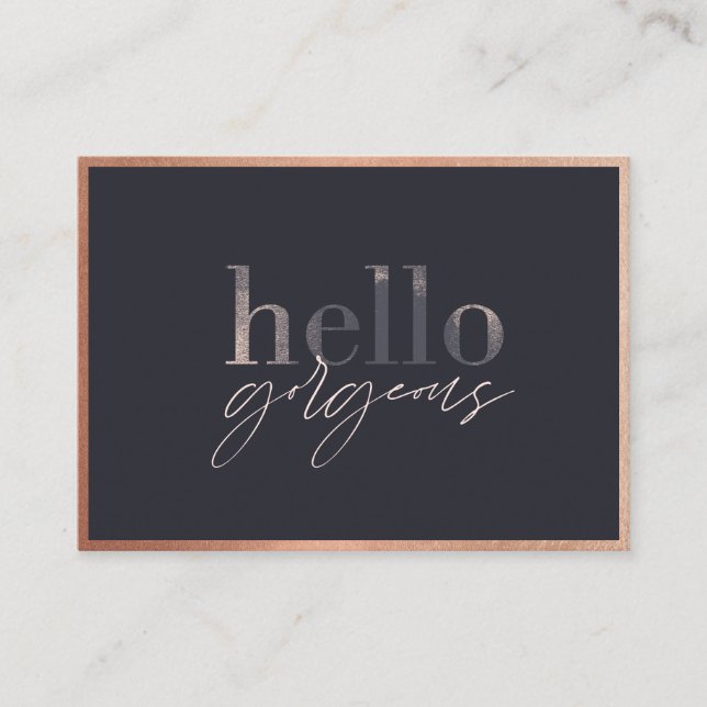 Tarjeta De Fidelización Hola Encantador, Gracias Por Su Belleza Empresaria (Anverso)