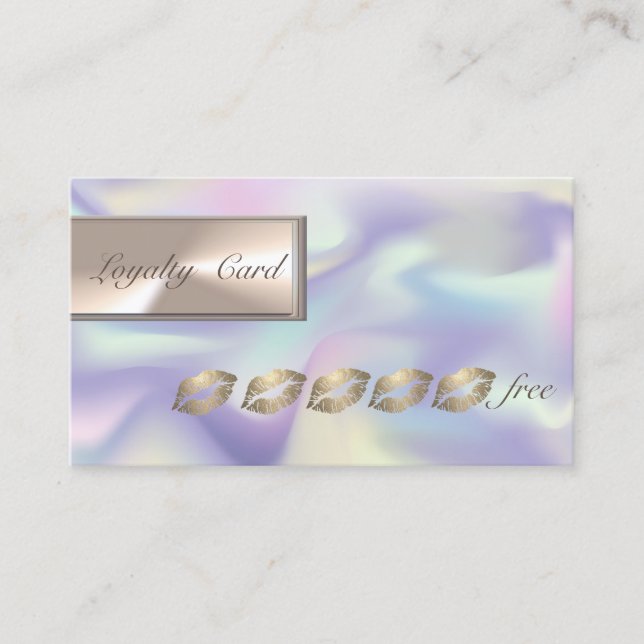 Tarjeta De Fidelización Holografía moderna, carta de lealtad de labios Pur (Anverso)
